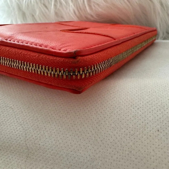 Bottega Veneta Orange Cassette Womens Zip Around Wallet - Picture 4 of 11